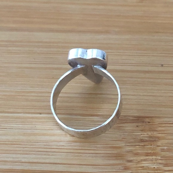 $44  Native American Southwest Estate Mosaic Ring  Sterling Silver  Size 7 & 1/2 - Picture 5 of 7